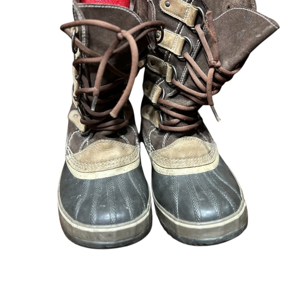 Sorel Women's Brown Waterproof Winter Snow Boots Lace Up Size 7